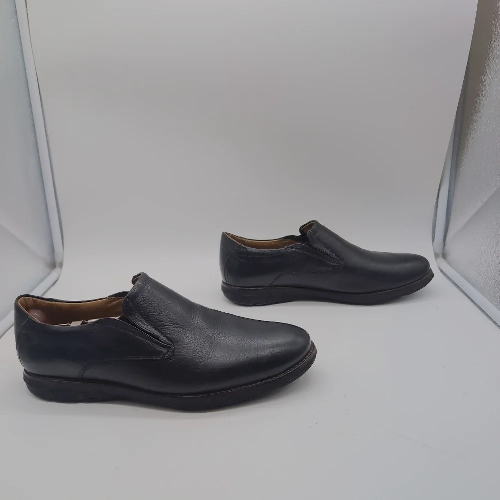 De Larentis American Classic Sz 8.5 Men's Black Leather Slip-On Shoes